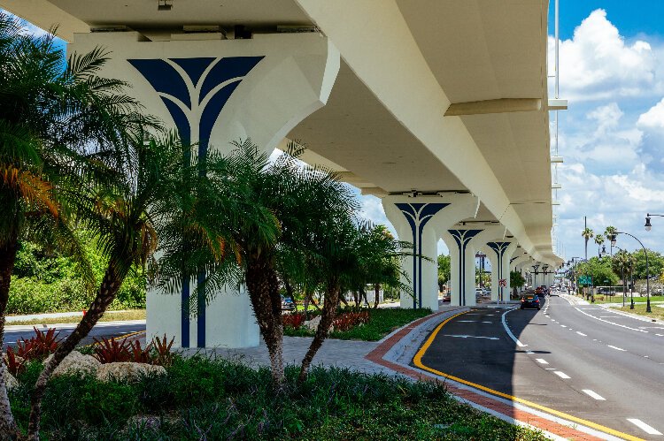 The landscaped area under the Selmon Extension, which opened in 2021.