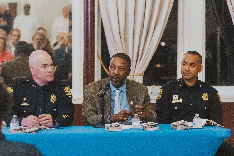 Tampa Police Deputy Chief of Community Outreach Calvin Johnson speaks about the importance of parent and community invovlement during a town hall on gun violence.