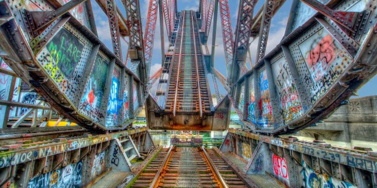 "Cass Street Rail Bridge," by Lance Rabb, winner of the People's Choice Award at the 2022 Florida Museum of Photographic Arts Members Show. The 2023 Members Show is on exhibit from December 12th to January 14th.