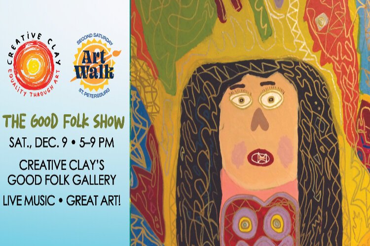 Creative Clay's "The Good Folk Show" during the Second Saturday ArtWalk features works from Creative Clay's collection of original folk art.