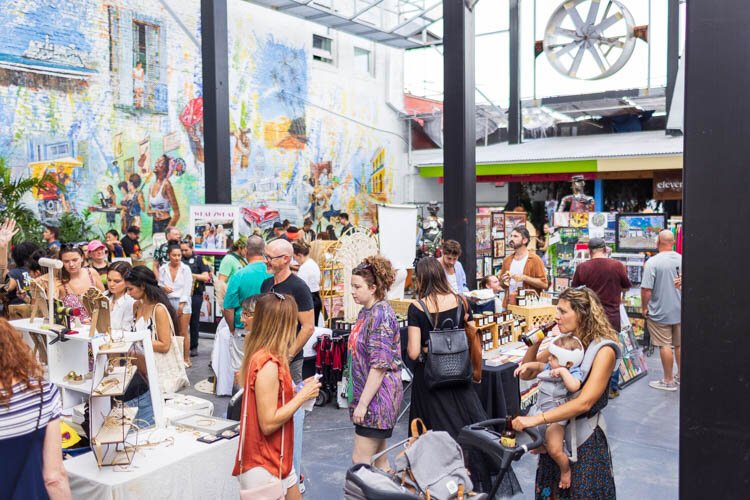 The Ybor Indie Flea stretches along the 1900 block of East Seventh Avenue.