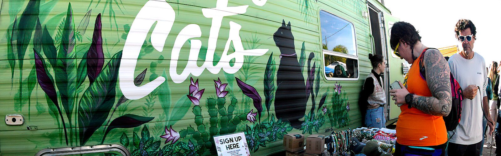 For a minimal fee at the Botany Cats mobile cat lounge, cat lovers can sign up for fifteen minutes of cuddling with a bunch of lively kittens – and maybe end up adopting one.