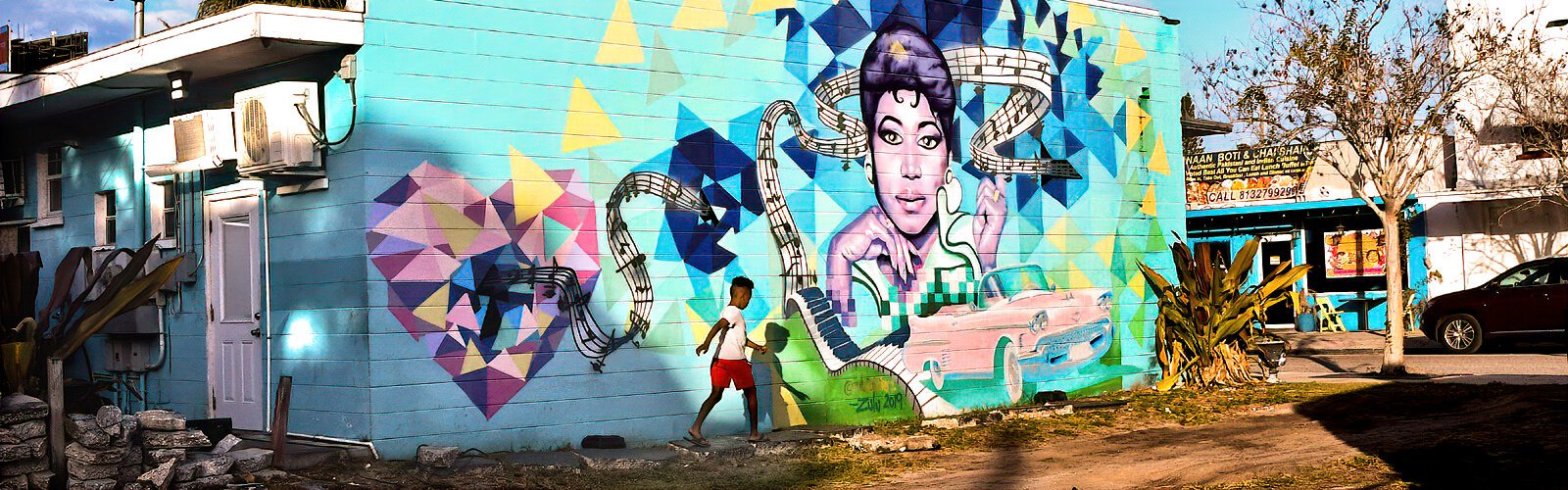 The spirit of creativity spreads through the 22nd Street South corridor, where murals depict famous Black artists and musicians.