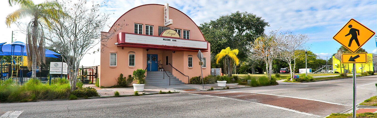 Built in 1948, the historic 700-seat Royal Theater was one of only two movie theaters for Black people in the Jim Crow era. Closed in 1965 then rehabilitated, it is now the Southside Boys and Girls Club.