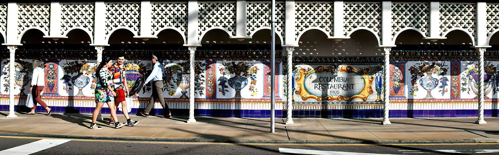 Founded in 1905, the historic Spanish-Cuban Columbia Restaurant in Ybor City is now decorated with digitally printed tiles replacing the old painted tiles with the same beautiful designs.