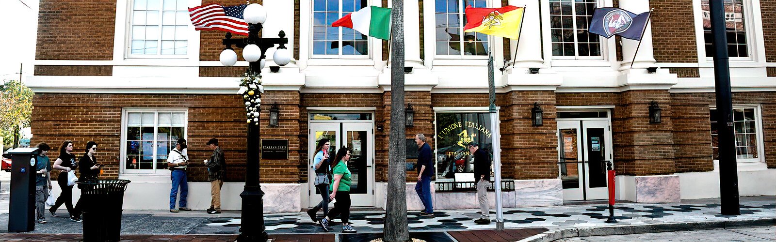 L’Unione Italiana, the Italian Club, served the Italian immigrants as a mutual-aid society. Its 1918 building is still in use today to celebrate community events throughout the year.