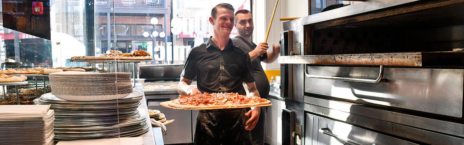 Made in-house, hand-spun and topped with the freshest ingredients, a mouth-watering pizza is brought to the oven at Due Amici pizza and pasta bar in Ybor.
