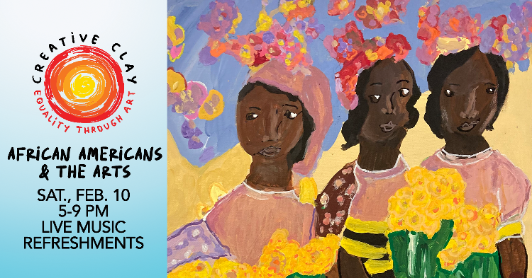 During St. Petersburg's Second Saturday ArtWalk, Creative Clay's "African Americans & the Arts" celebrates Black History Month.