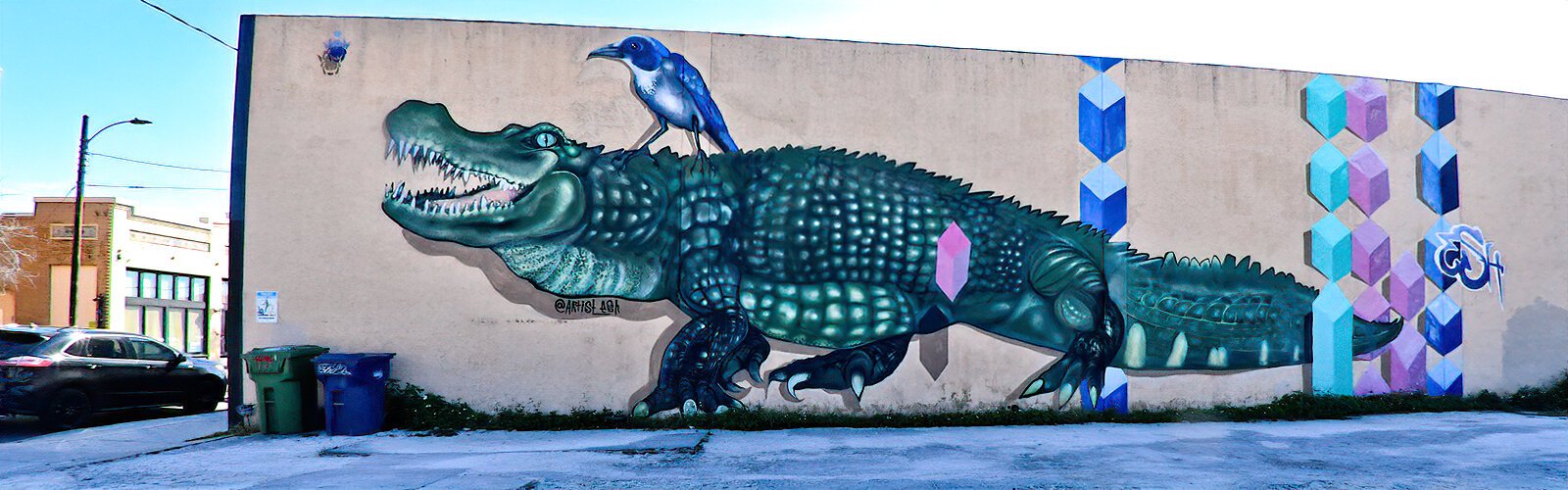 Tampa artist Eric "Esh" Hornsby created this alligator mural in Tampa Heights.