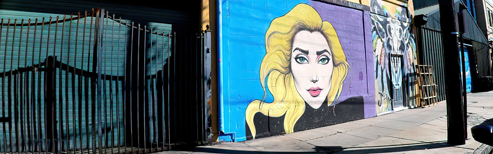 Tampa artist Cameron Parker, aka "Painkiller Cam," put more than 100 hours of work into this larger-than-life mural of his pop idol Lady Gaga ahead of her 2017 Tampa concert.