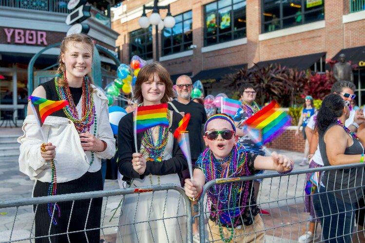 On a sunny Saturday, the Tampa Pride Diversity Parade drew a lively, all-ages crowd to the Ybor City Historic District.