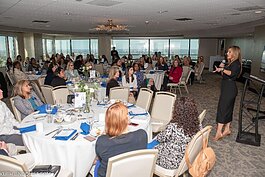 Merary Simeon, vice president of diversity and engagement at PepsiCo, speaks during one of The Helen Gordon Davis Centre for Women's leadership luncheons.The nonprofit is expanding its leadership training programs with a webinar series.