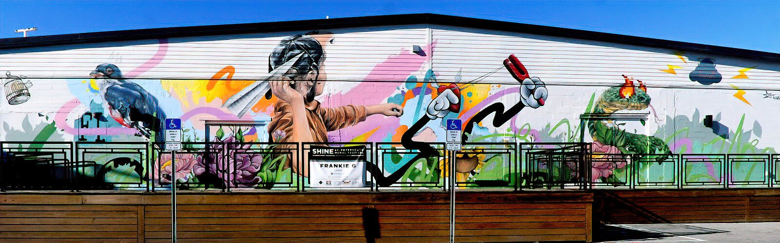 Tampa artist Frankie G's mural at Fairgrounds St. Pete's FloridaRAMA