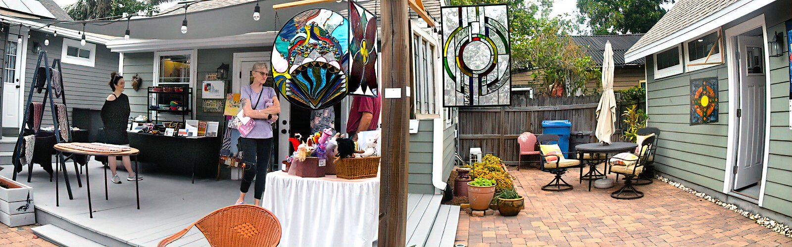 Historic Kenwood is one of only two St. Petersburg neighborhoods to be designated an artist enclave, which allows artists lile Mary Jo Baker and Michael Baker to seel art directly from their homes.