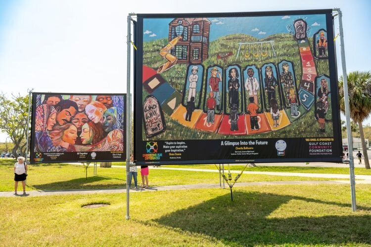 "A Glimpse Into the Future," by Sarasota High senior Claudia Balbuena, is among the artwork by Tampa Bay area students showcased in "Embracing Our Differences."