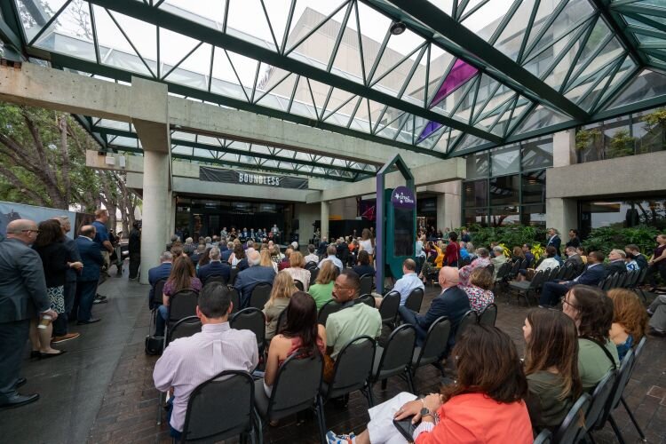 The April 7th groundbreaking ceremony for the Straz Center expansion draws a large crowd