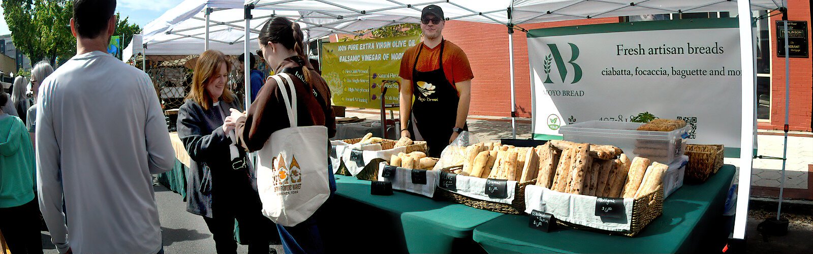 MoYo Bread sells a variety of fresh artisan breads at the Lakeland Downtown Farmers Curb Market.