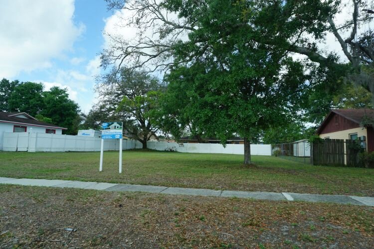 The lot where the CDC of Tampa plans its first 3D-printed home.