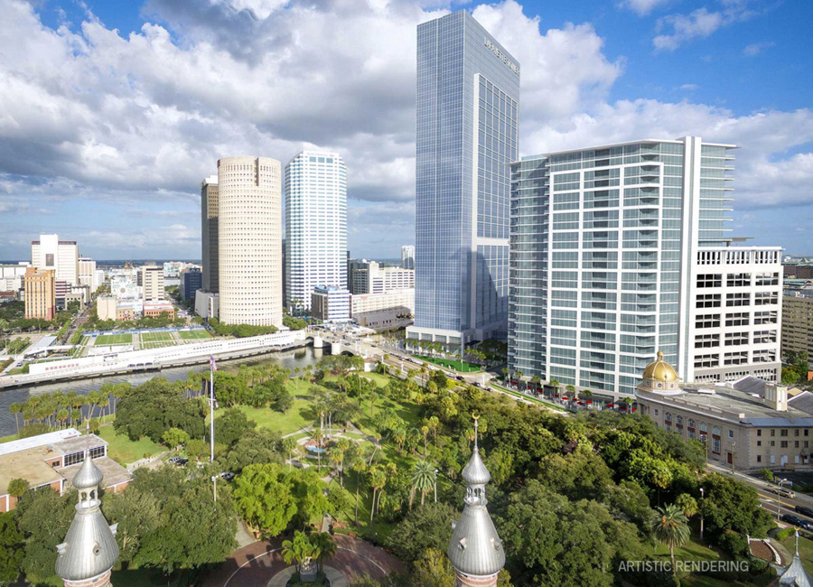 Lafayette Tower and Lafayette Parkview would be located on Kennedy Boulevard and separated by Parker Street.