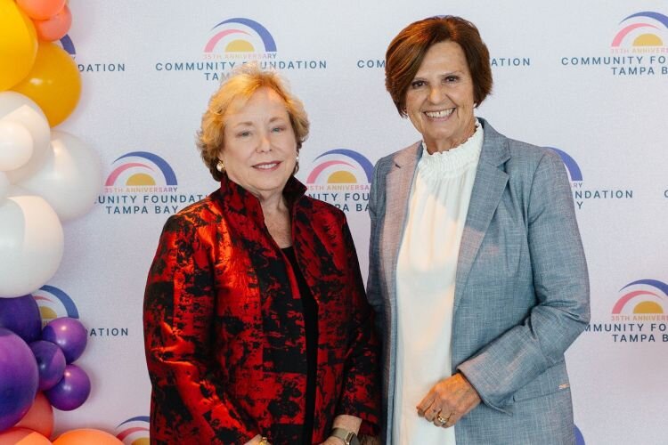 Community Foundation Tampa Bay Board Chair Linda O. Simmons and President and CEO Marlene Spalten