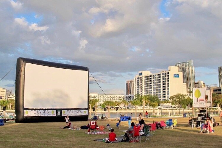 The daytime scene for the movie Little Mermaid last spring at Riverfront Park.