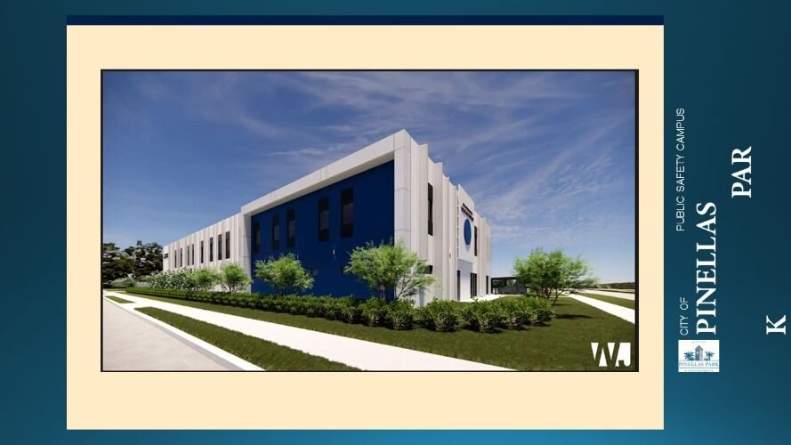 Rendering of Pinellas Park's future public safety complex, slated for completion in fall 2026