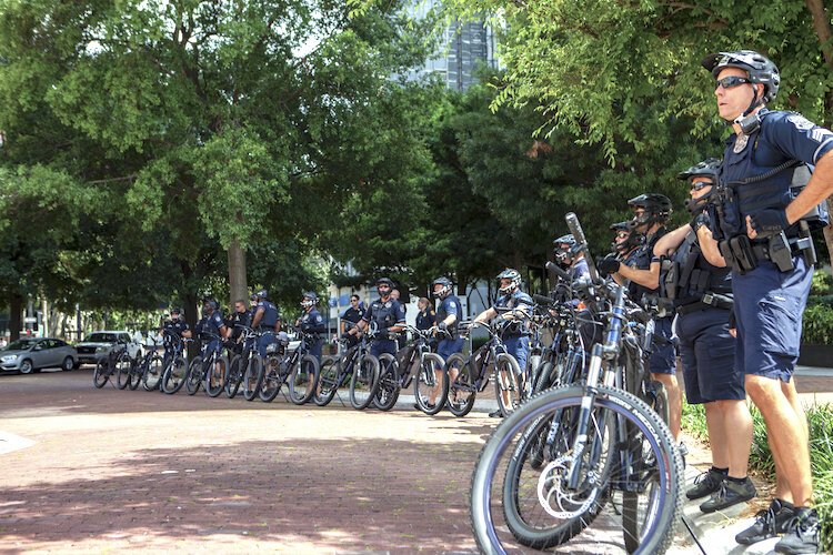 Tampa police took a much more tolerant view of protestors than was experienced in Washington D.C and elsewhere.