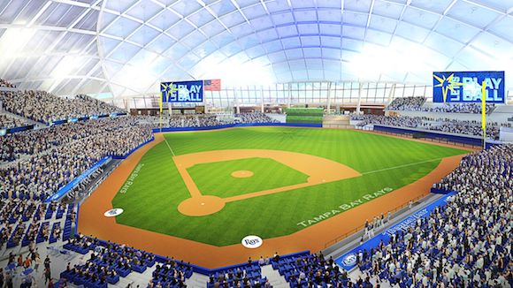 Interior of proposed baseball stadium in Ybor City.