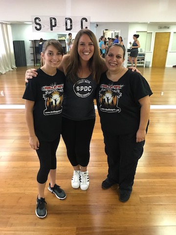 Saint Pete Dance Center owner Katie Fader with Thrill St. Pete instructors Julia Burdick and Jennifer Crawford