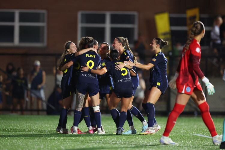 Sun players celebrate their USL Super League championship