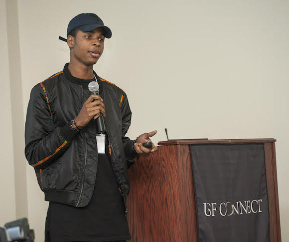 Izu Madubueze speaks at Building Entrepreneurship Around Tampa Bay 2017.